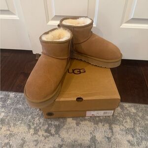 UGG Tan Shearling Lined Boots